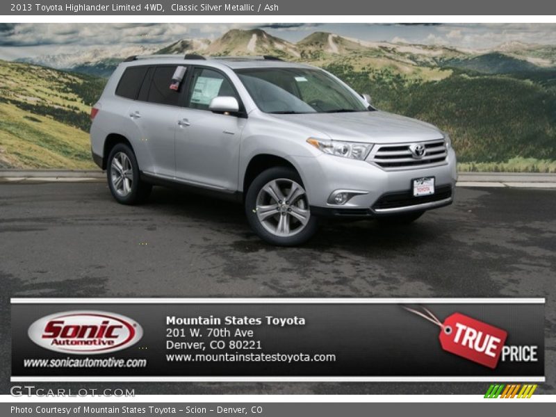 Classic Silver Metallic / Ash 2013 Toyota Highlander Limited 4WD