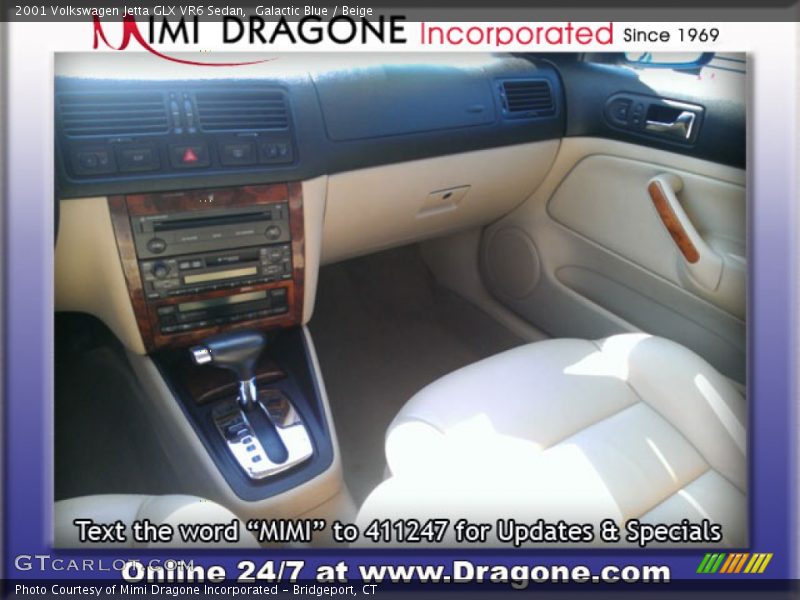 Galactic Blue / Beige 2001 Volkswagen Jetta GLX VR6 Sedan