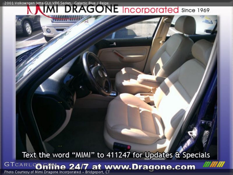 Galactic Blue / Beige 2001 Volkswagen Jetta GLX VR6 Sedan