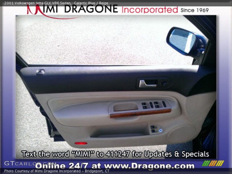 Galactic Blue / Beige 2001 Volkswagen Jetta GLX VR6 Sedan