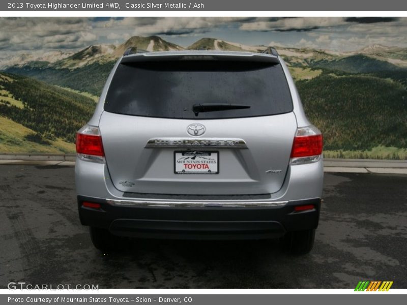Classic Silver Metallic / Ash 2013 Toyota Highlander Limited 4WD