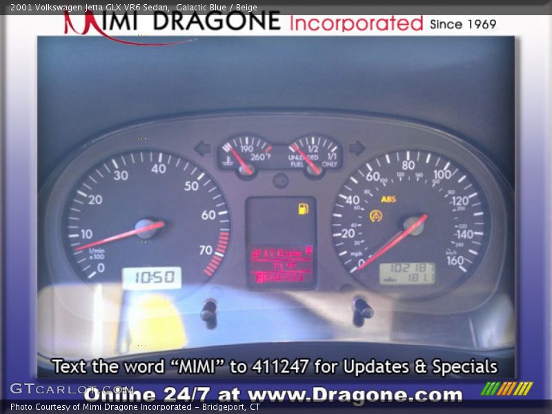 Galactic Blue / Beige 2001 Volkswagen Jetta GLX VR6 Sedan