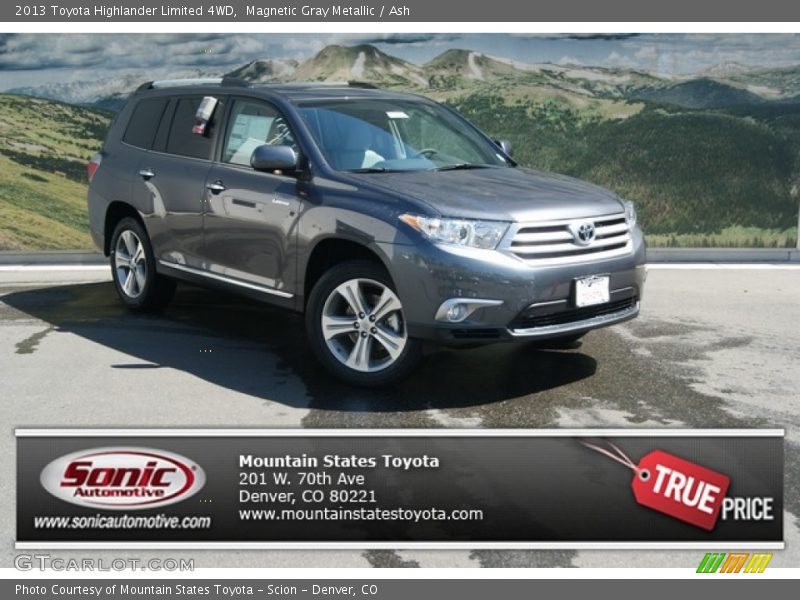 Magnetic Gray Metallic / Ash 2013 Toyota Highlander Limited 4WD