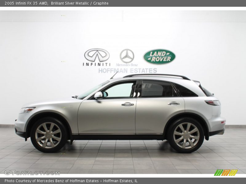 Brilliant Silver Metallic / Graphite 2005 Infiniti FX 35 AWD