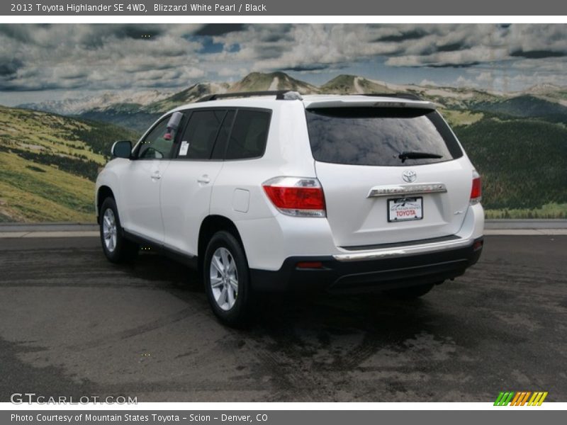 Blizzard White Pearl / Black 2013 Toyota Highlander SE 4WD
