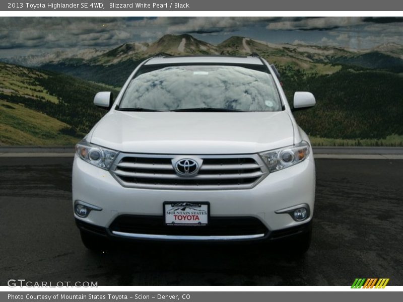 Blizzard White Pearl / Black 2013 Toyota Highlander SE 4WD
