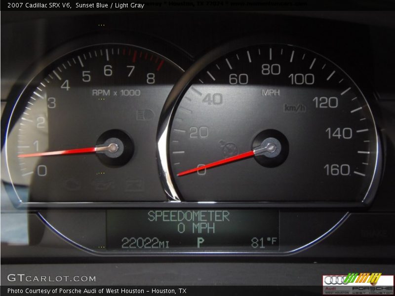 Sunset Blue / Light Gray 2007 Cadillac SRX V6