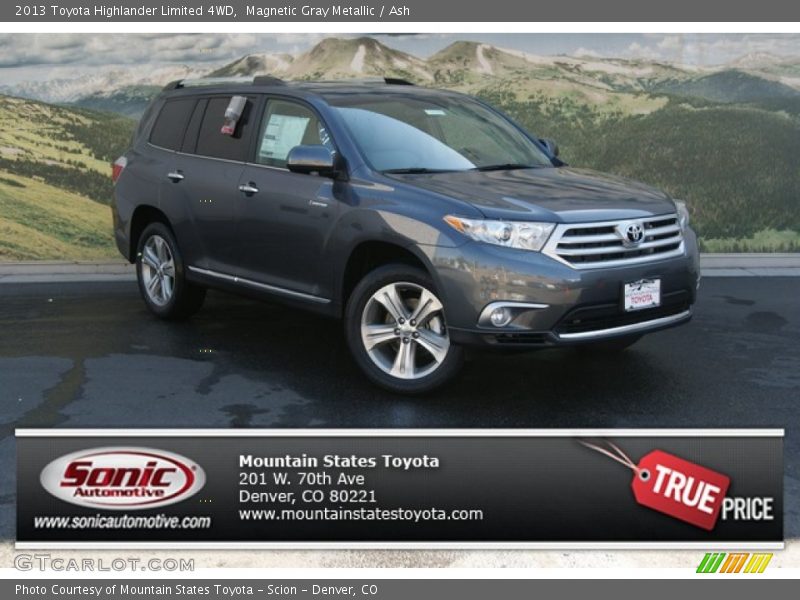 Magnetic Gray Metallic / Ash 2013 Toyota Highlander Limited 4WD