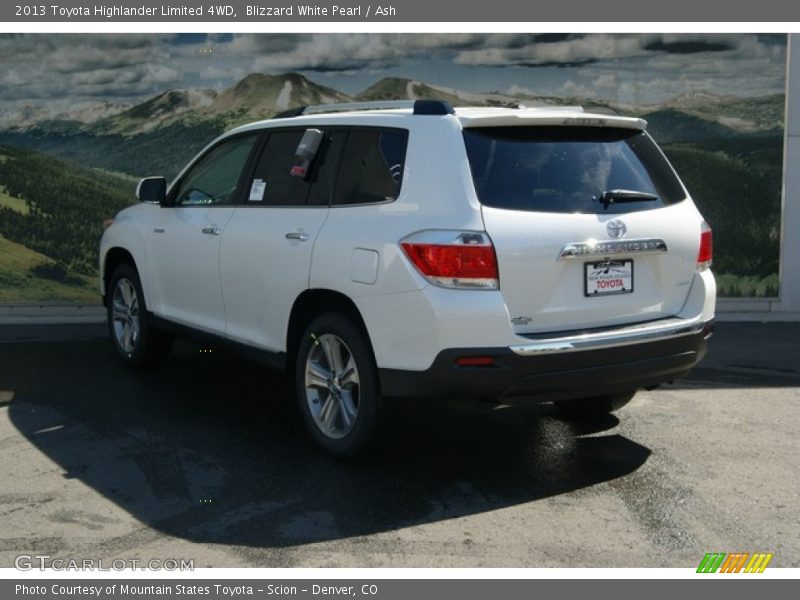 Blizzard White Pearl / Ash 2013 Toyota Highlander Limited 4WD