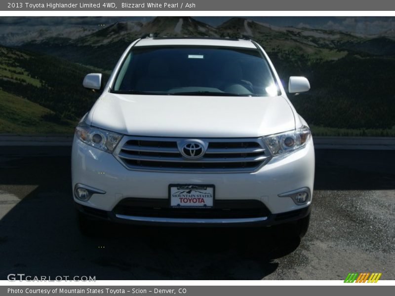 Blizzard White Pearl / Ash 2013 Toyota Highlander Limited 4WD