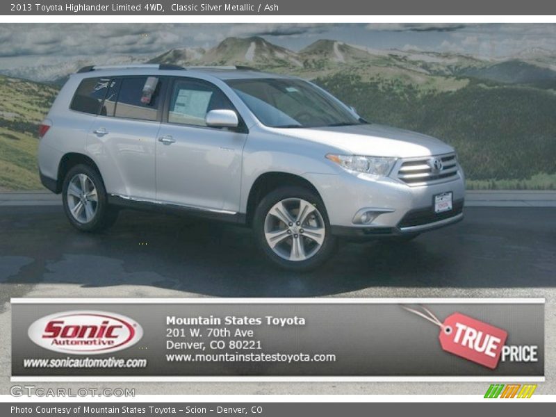 Classic Silver Metallic / Ash 2013 Toyota Highlander Limited 4WD