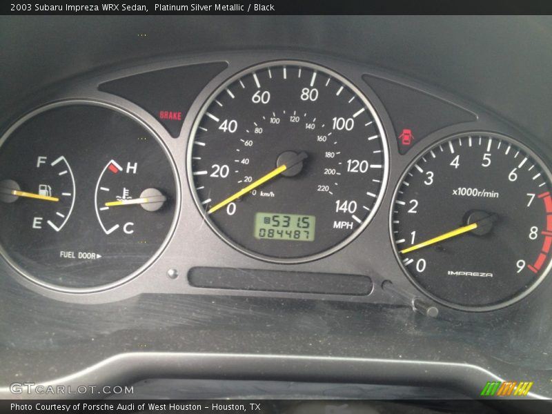 Platinum Silver Metallic / Black 2003 Subaru Impreza WRX Sedan