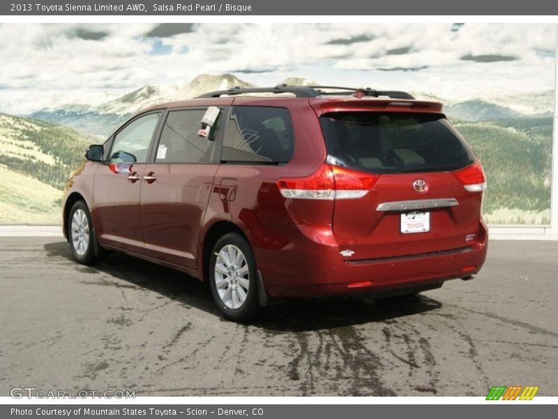 Salsa Red Pearl / Bisque 2013 Toyota Sienna Limited AWD