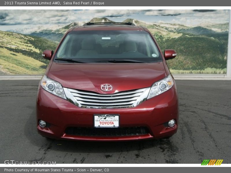 Salsa Red Pearl / Bisque 2013 Toyota Sienna Limited AWD