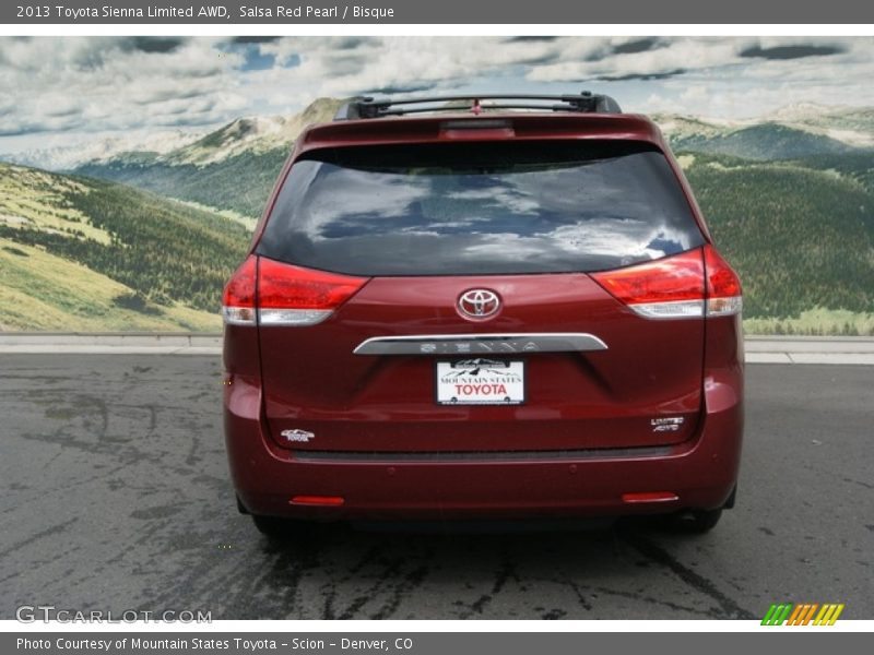 Salsa Red Pearl / Bisque 2013 Toyota Sienna Limited AWD