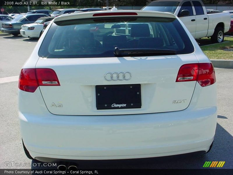 Ibis White / Black 2008 Audi A3 2.0T
