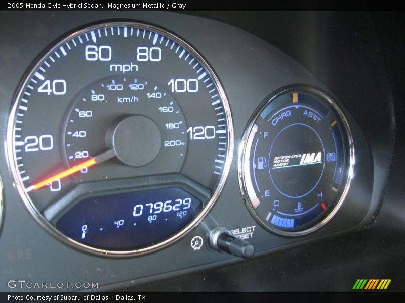 Magnesium Metallic / Gray 2005 Honda Civic Hybrid Sedan