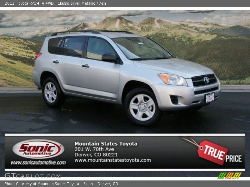 Classic Silver Metallic / Ash 2012 Toyota RAV4 I4 4WD