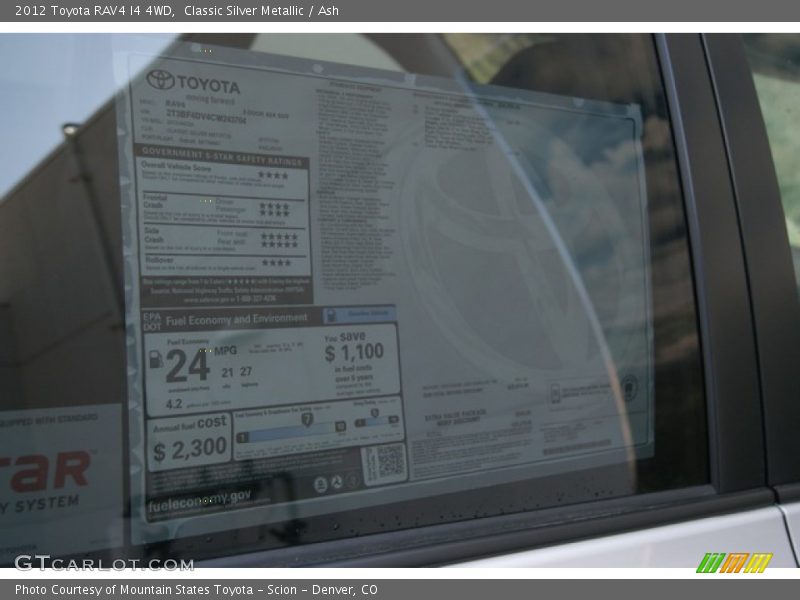 Classic Silver Metallic / Ash 2012 Toyota RAV4 I4 4WD