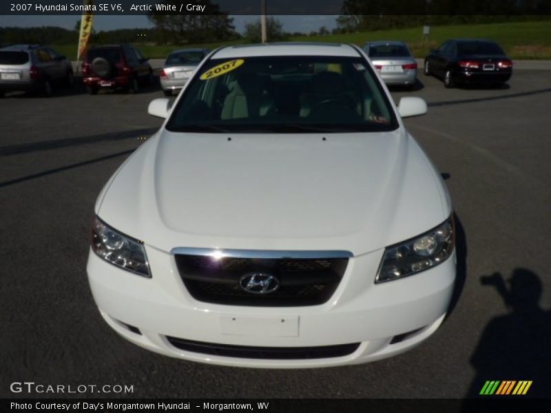 Arctic White / Gray 2007 Hyundai Sonata SE V6