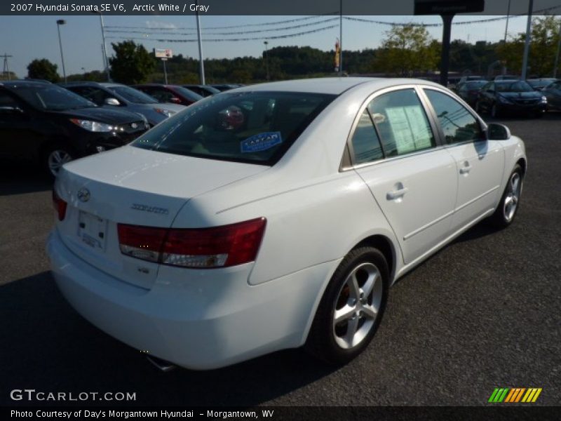 Arctic White / Gray 2007 Hyundai Sonata SE V6
