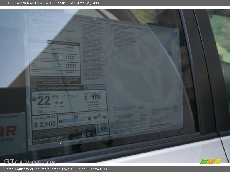 Classic Silver Metallic / Ash 2012 Toyota RAV4 V6 4WD