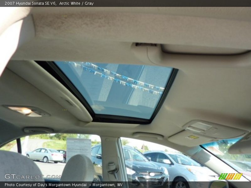 Arctic White / Gray 2007 Hyundai Sonata SE V6