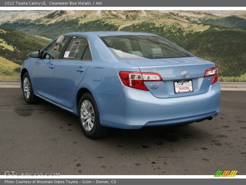 Clearwater Blue Metallic / Ash 2012 Toyota Camry LE
