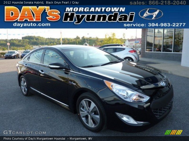 Black Onyx Pearl / Gray 2012 Hyundai Sonata Hybrid