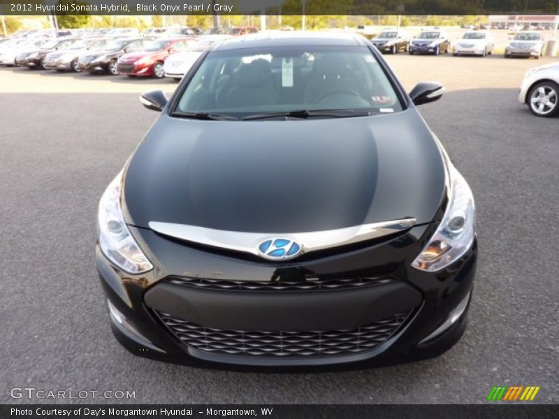 Black Onyx Pearl / Gray 2012 Hyundai Sonata Hybrid