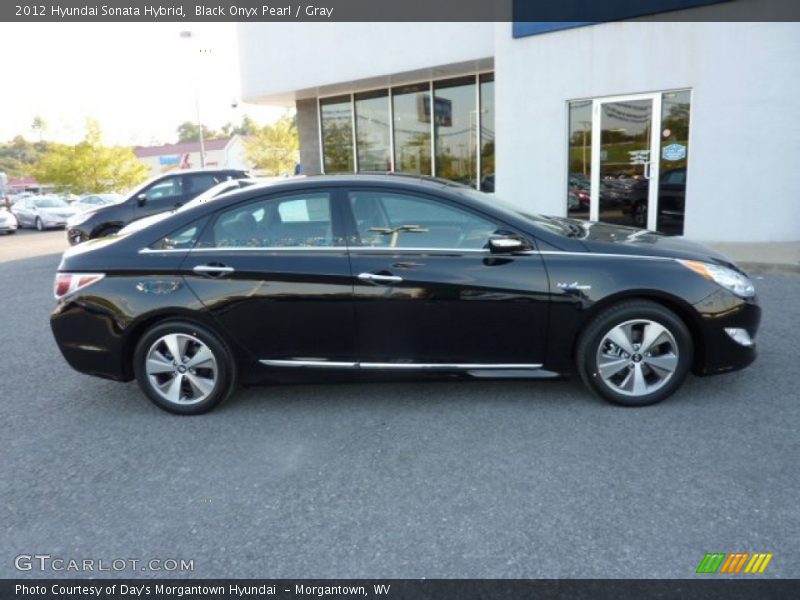 Black Onyx Pearl / Gray 2012 Hyundai Sonata Hybrid