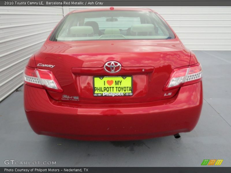 Barcelona Red Metallic / Ash Gray 2010 Toyota Camry LE