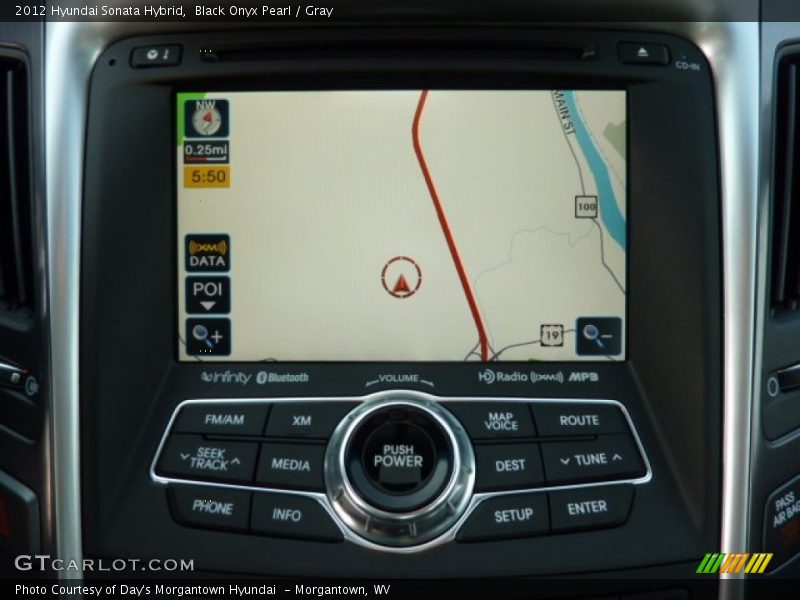 Black Onyx Pearl / Gray 2012 Hyundai Sonata Hybrid