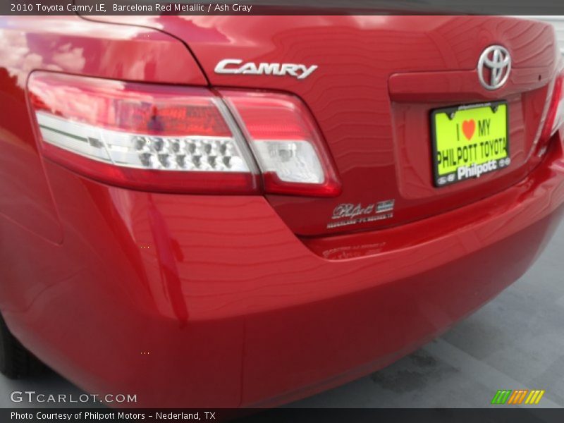 Barcelona Red Metallic / Ash Gray 2010 Toyota Camry LE