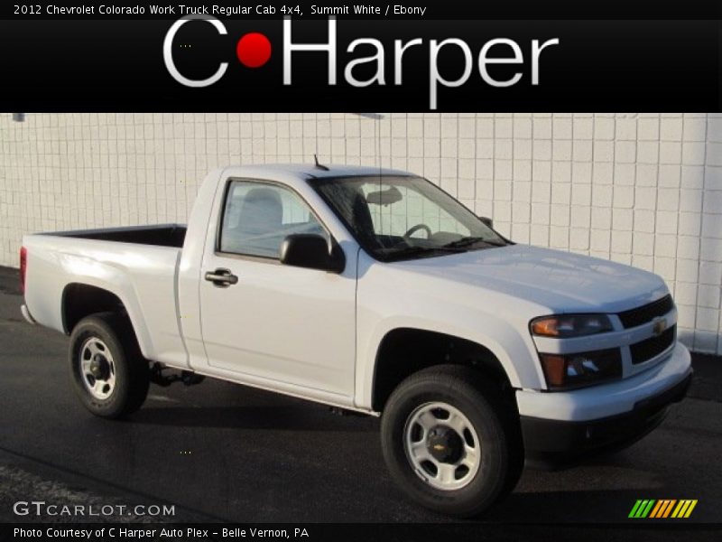 Summit White / Ebony 2012 Chevrolet Colorado Work Truck Regular Cab 4x4