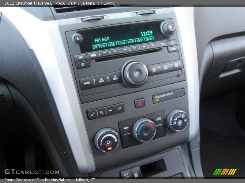 Dark Blue Metallic / Ebony 2012 Chevrolet Traverse LT AWD