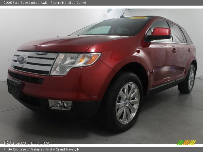 Redfire Metallic / Camel 2008 Ford Edge Limited AWD