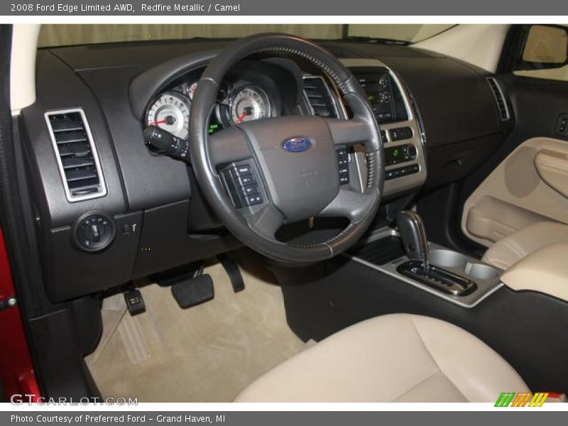 Redfire Metallic / Camel 2008 Ford Edge Limited AWD