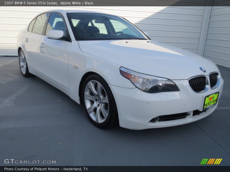 Alpine White / Black 2007 BMW 5 Series 550i Sedan