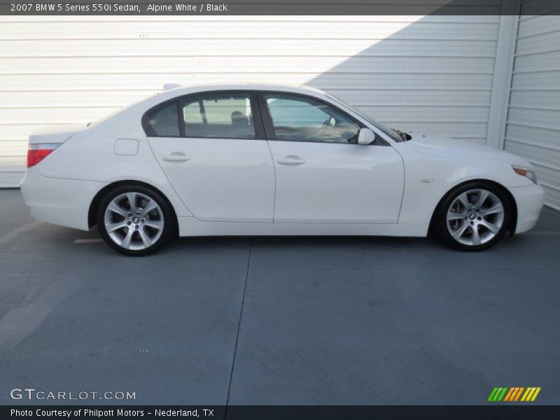 Alpine White / Black 2007 BMW 5 Series 550i Sedan
