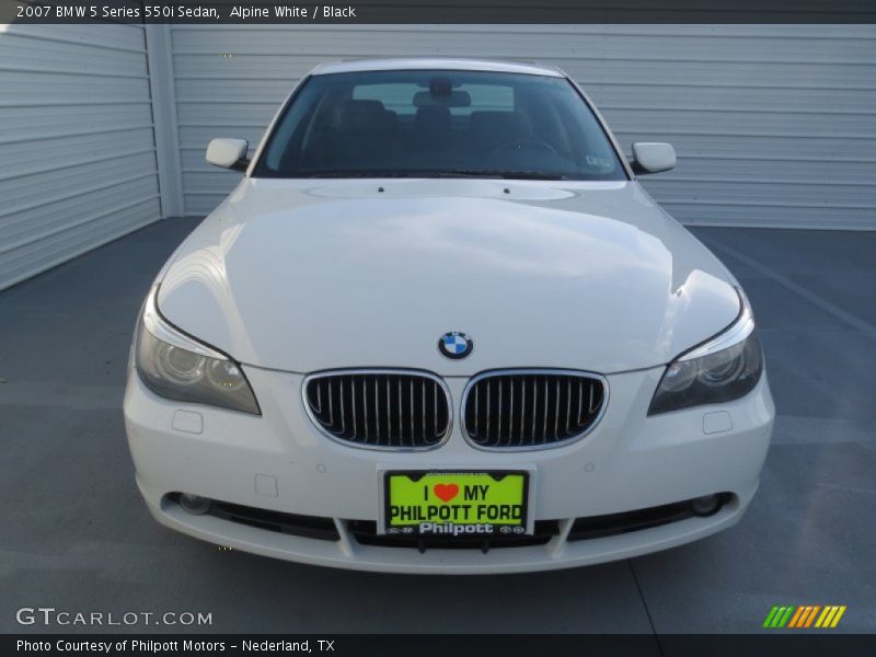 Alpine White / Black 2007 BMW 5 Series 550i Sedan
