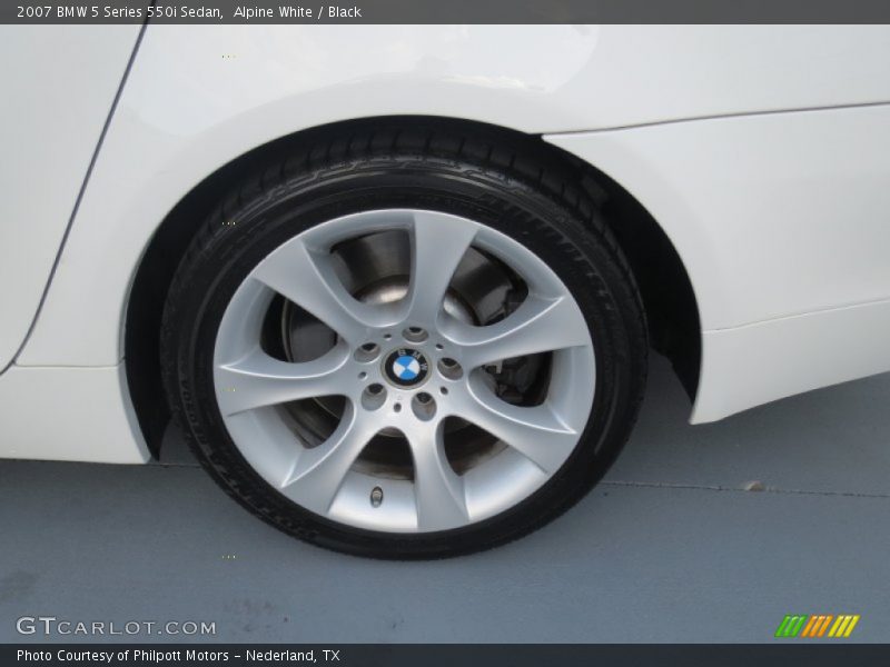 Alpine White / Black 2007 BMW 5 Series 550i Sedan