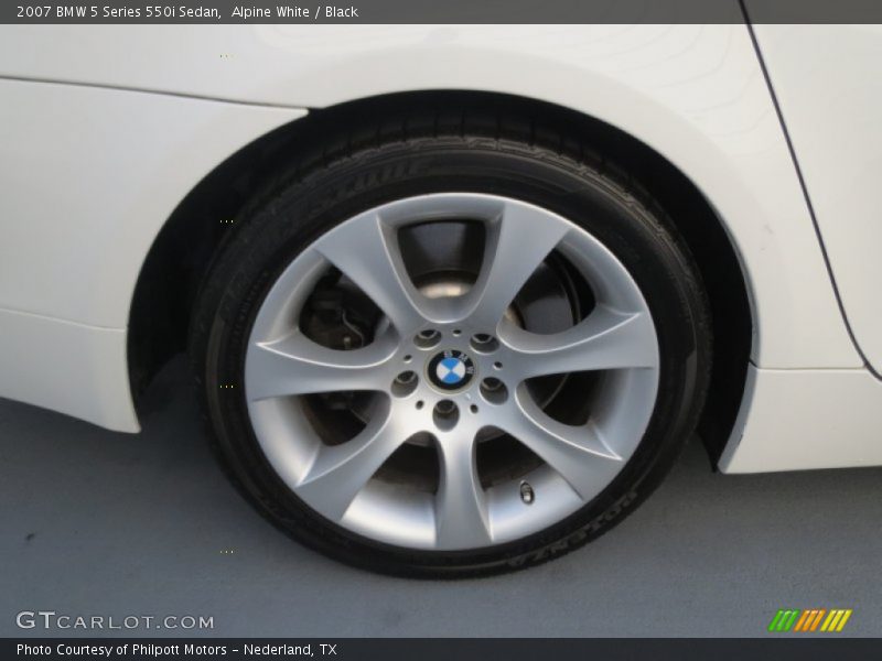 Alpine White / Black 2007 BMW 5 Series 550i Sedan