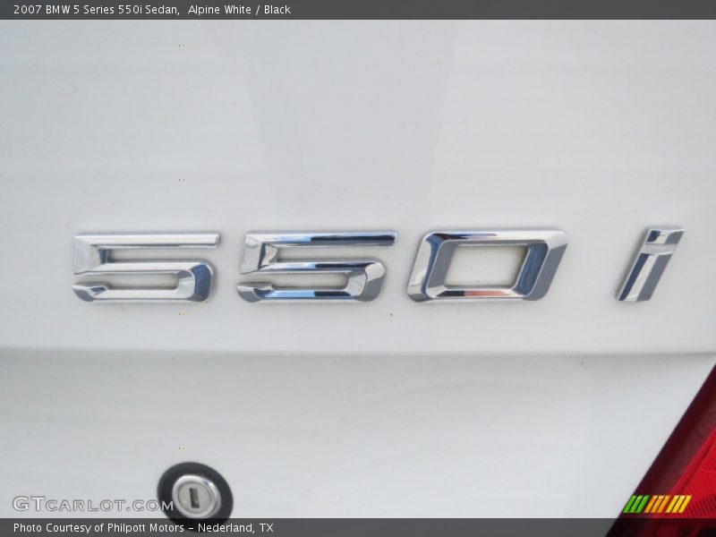 Alpine White / Black 2007 BMW 5 Series 550i Sedan