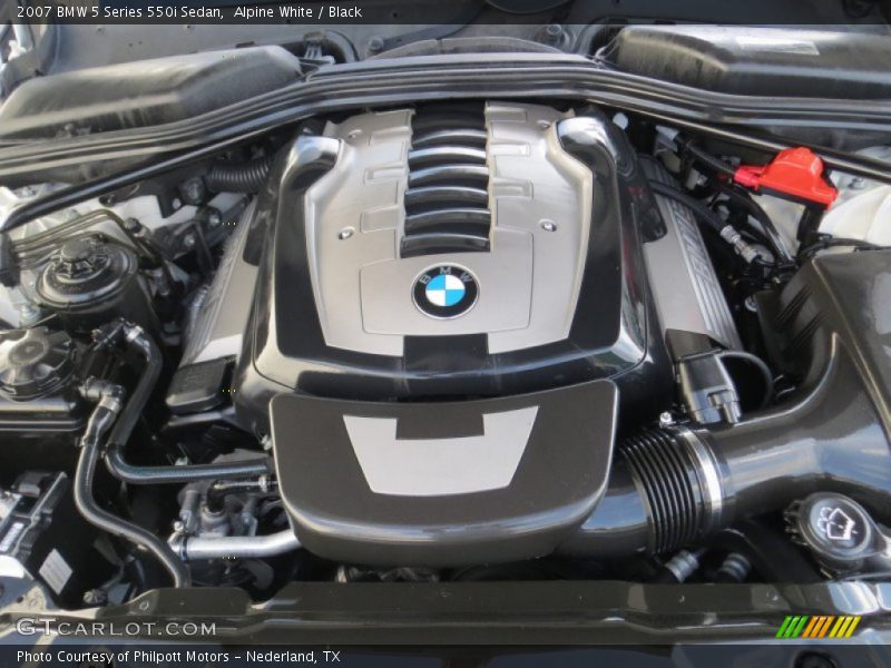 Alpine White / Black 2007 BMW 5 Series 550i Sedan