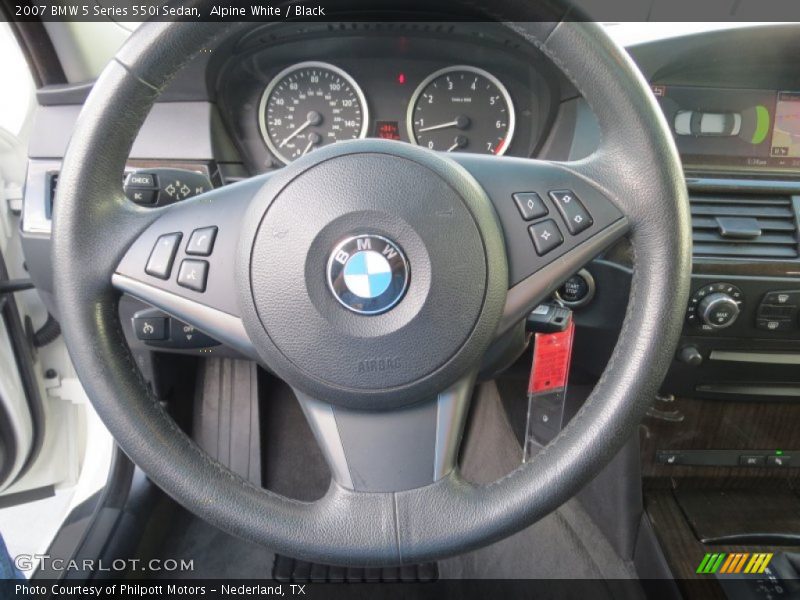Alpine White / Black 2007 BMW 5 Series 550i Sedan