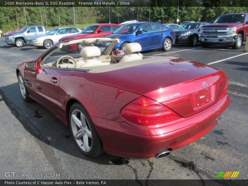 Firemist Red Metallic / Stone 2005 Mercedes-Benz SL 500 Roadster