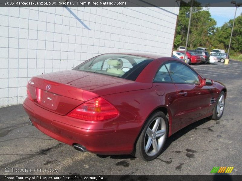 Firemist Red Metallic / Stone 2005 Mercedes-Benz SL 500 Roadster