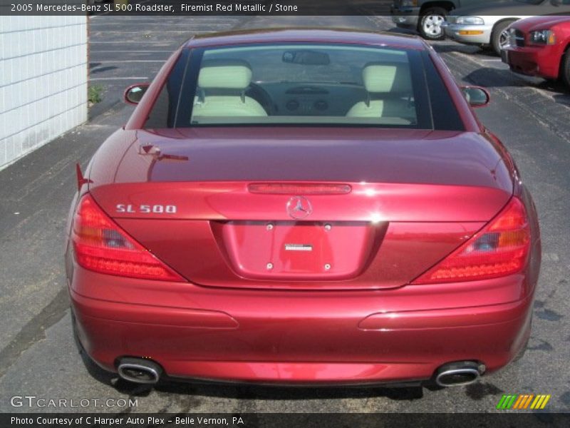 Firemist Red Metallic / Stone 2005 Mercedes-Benz SL 500 Roadster