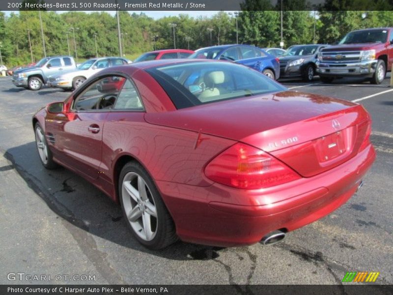 Firemist Red Metallic / Stone 2005 Mercedes-Benz SL 500 Roadster